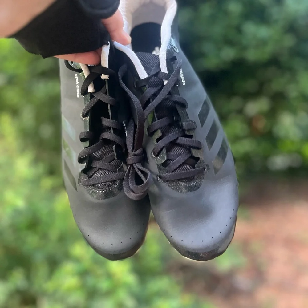Adidas Black Running/Track Cleats. Size 11.5